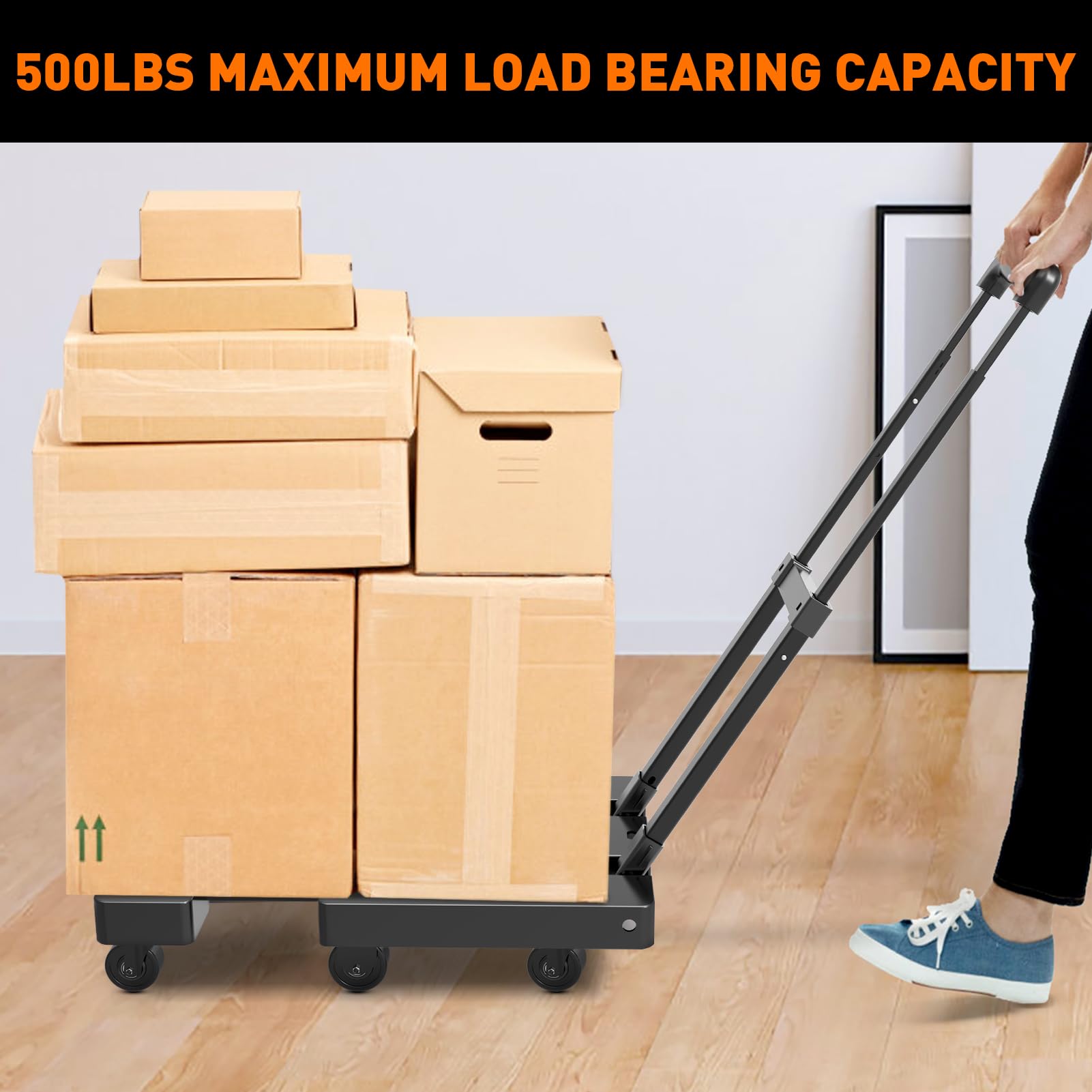 Hand Cart Ropes Mua Ronlap Folding Hand Truck, Foldable Dolly Cart for Moving 500lbs ...