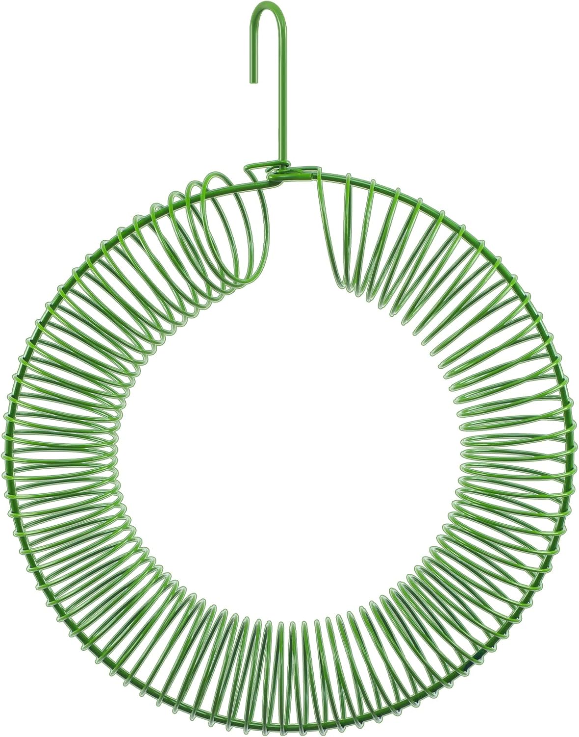 Backyard Birding & Wildlife - Gtongoko Peanut Wreath Bird Feeder 16 Inch, Rust & Waterproof, Solid Steel Durable Whole Peanut Wild Bird Feeder with Hanging Hook, Outdoor, Green