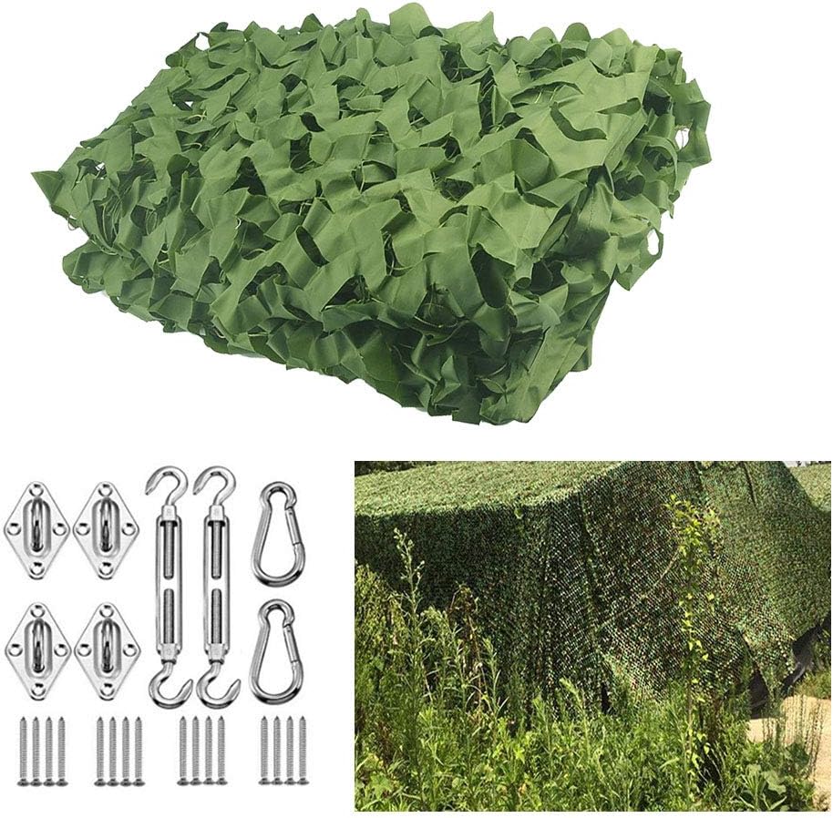CAMODUXY Hunting Blinds Camo Netting, Garden Awning Shade Sail Camping Sunscreen Hidden Party Military Decorations Photography (Including Accessories),3x4m/10x13ft