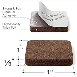 X-PROTECTOR Felt Furniture Pads - 48 PCS 1" - Felt