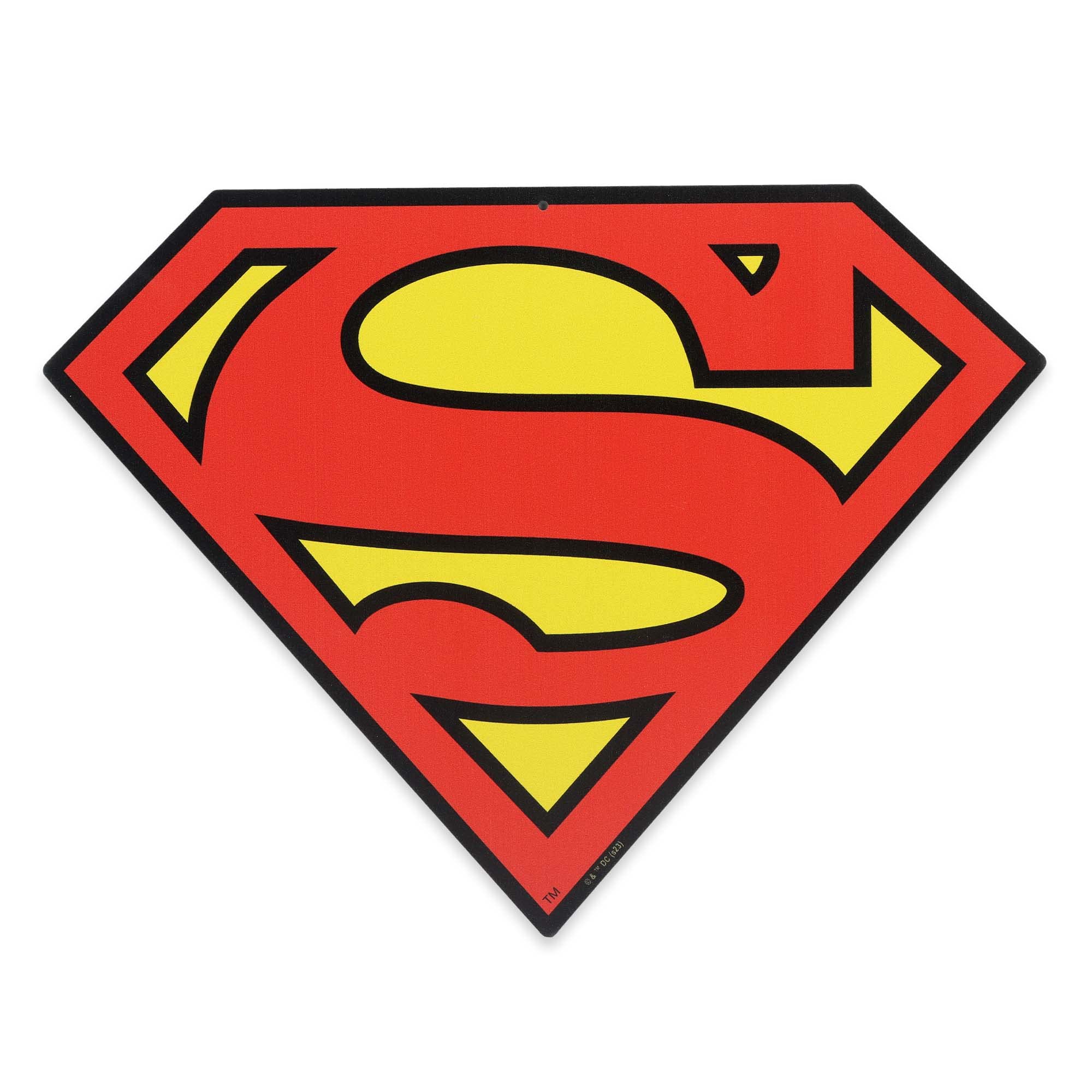 Open Road Brands DC Comics Superman Logo Metal Sign - Fun Superman Wall Art for Man Cave, Bedroom or Movie Room