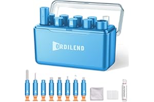 ORDILEND iPhone Cleaning Kit for Charging Port Cleaner, Multi-Tool iPhone Cleaner Repair Lightning Cables, Phone Cleaning Kit for iPhone, iPad, Connectors, Speaker, Airpod Cleaner Kit, Light Blue