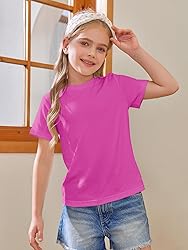Girls Short Sleeve T Shirts Kids Summer Tops