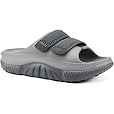 COFACE Mens Recovery Sandals Orthopedic Walking Slides for Men Adjustable Thick Cushioned Orthotic Man Plantar Fasciitis Comfort Casual Outdoor Size 7-15