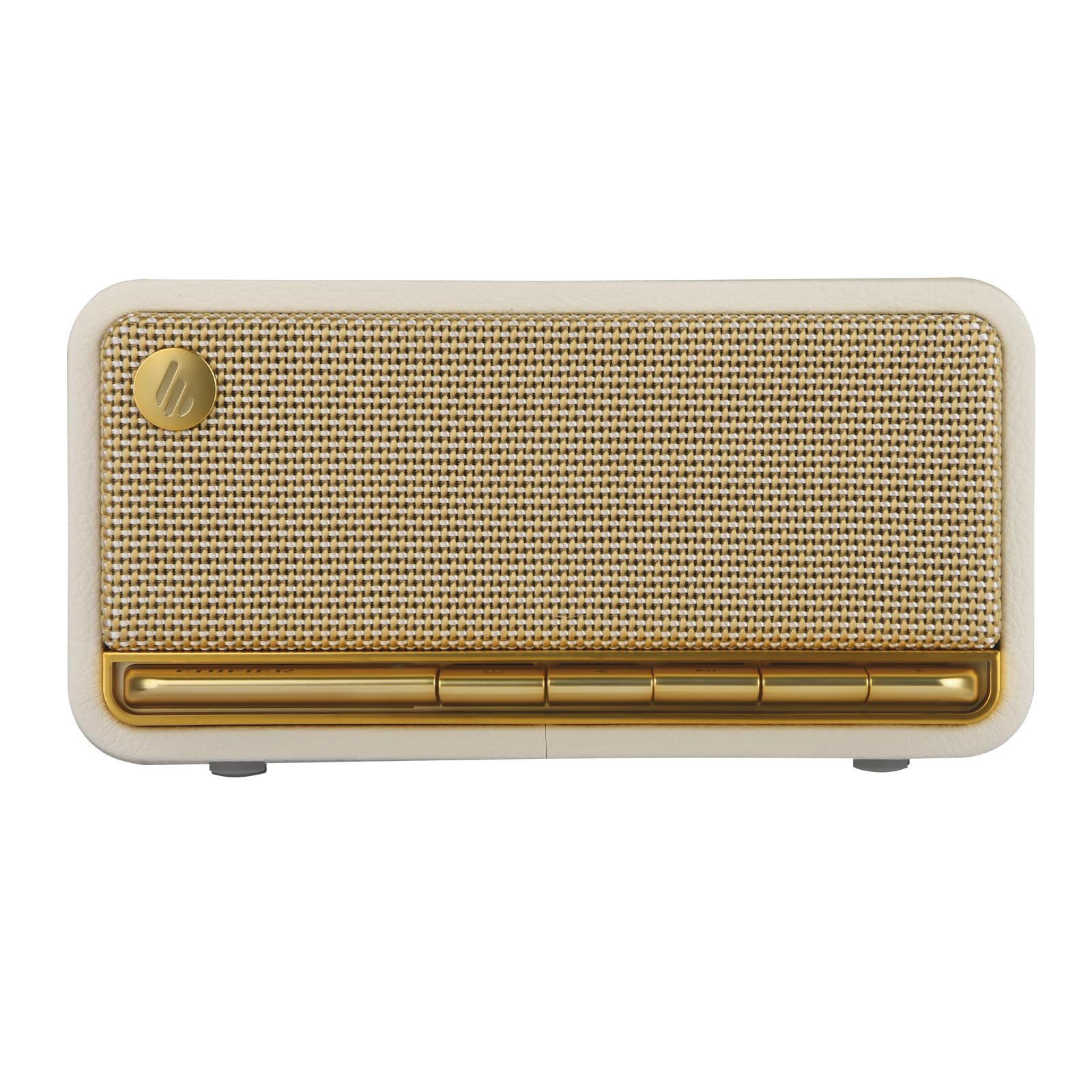 Photo 1 of Edifier Retro Wood Bluetooth Speaker, Wireless Portable Speakers with 20W Stereo Sound, Vintage Decor Speaker with AUX,USB Soundcard Micro SD White