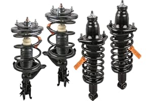 MOSTPLUS 4pcs Front Rear Struts Shocks Compatible for 2001 2002 2003 2004 2005 Honda Civic 171433 171434 171340R 171340L Complete Strut Assembly Coil Spring