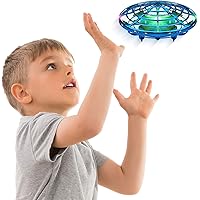Hand Operated Drones for Kids or Adults - Scoot Hands Free Mini Drone Helicopter, Easy Indoor Small Orb Flying Ball Drone Toys for Boys or Girls (Blue)
