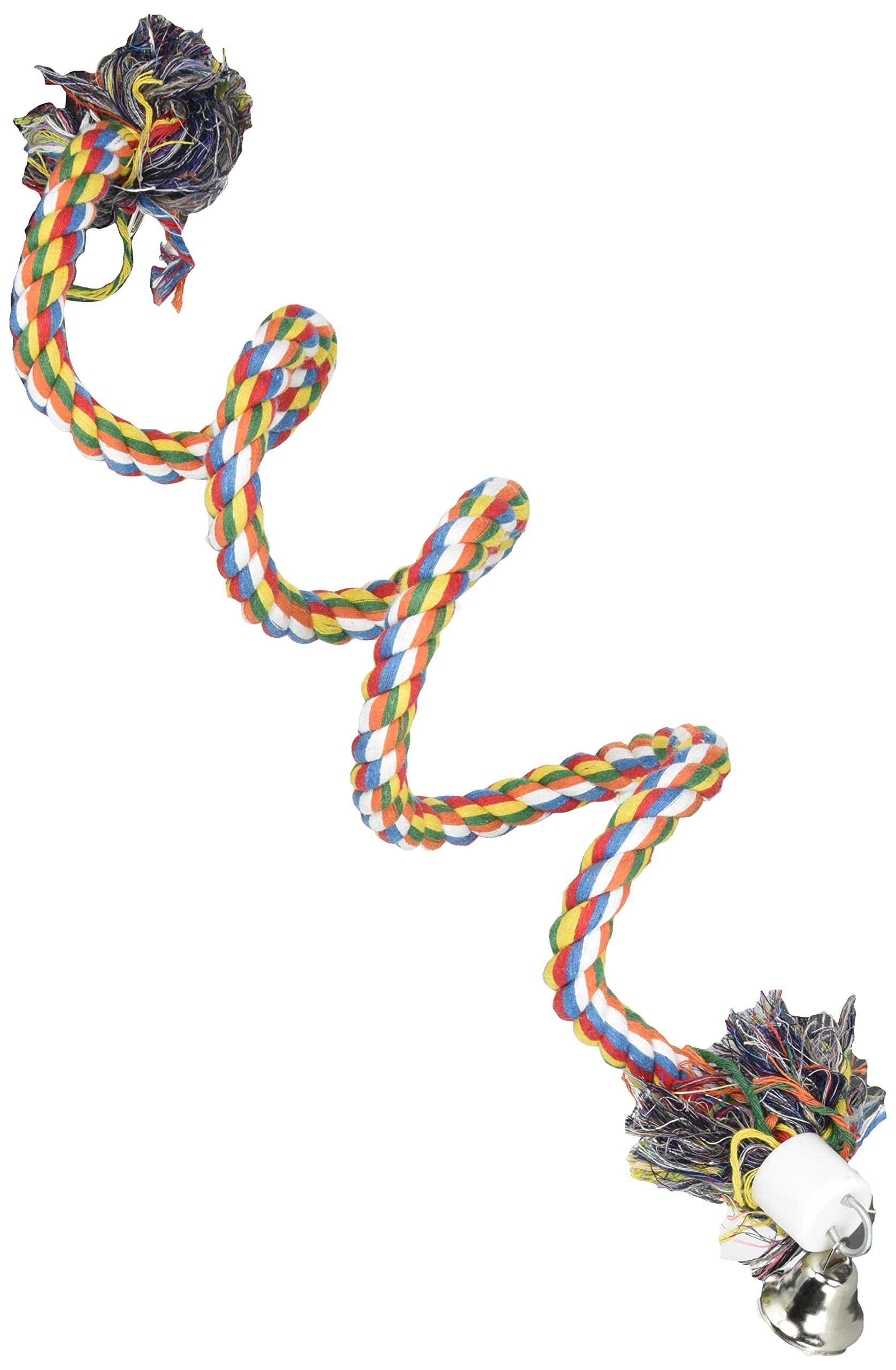 Crosses Game Birds Spiral Rope L 120X2Cm, Rope Playing, Pose, with Bell, Adjustable Height - L