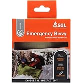 Survive Outdoors Longer 90% Emergency Bivvy - Comes with Survival Whistle &amp; Tinder Paracord Drawstring - Add to Emergency Kit &amp; Hiking Gear - Waterproof, Windproof &amp; Tear-Resistant