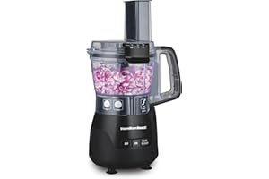 Hamilton Beach Stack & Snap 4 Cup Food Processor & Vegetable Chopper for Slicing, Shredding, Puree & Blending, 250 Watts, Lea