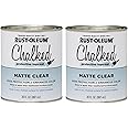 Rust-Oleum 287722-2PK Ultra Matte Interior Chalked Paint, 30 oz, Matte Clear Topcoat, (Pack of 2)