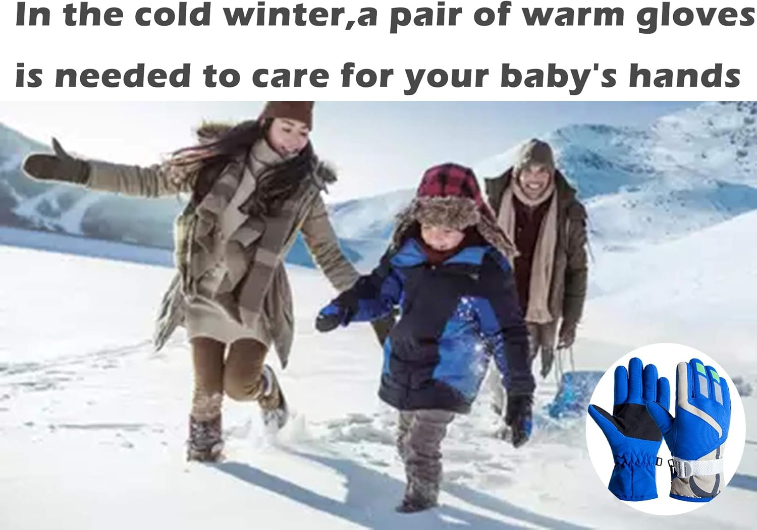 Kids Ski Gloves Winter Warm Lining Snow Cold Weather Windproof Waterproof Adjustable Gloves for Boys & Girls 2-5Years : Sports & Outdoors