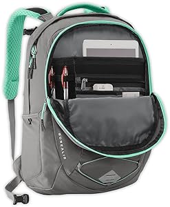 Organizer compartment with a padded and fleece lined tablet pocket