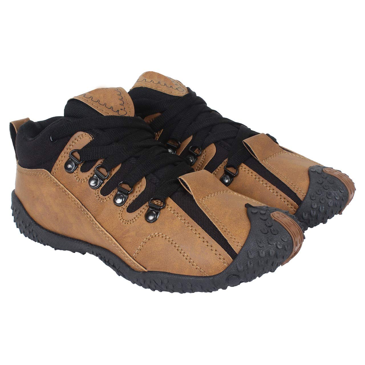 brown athletic shoes