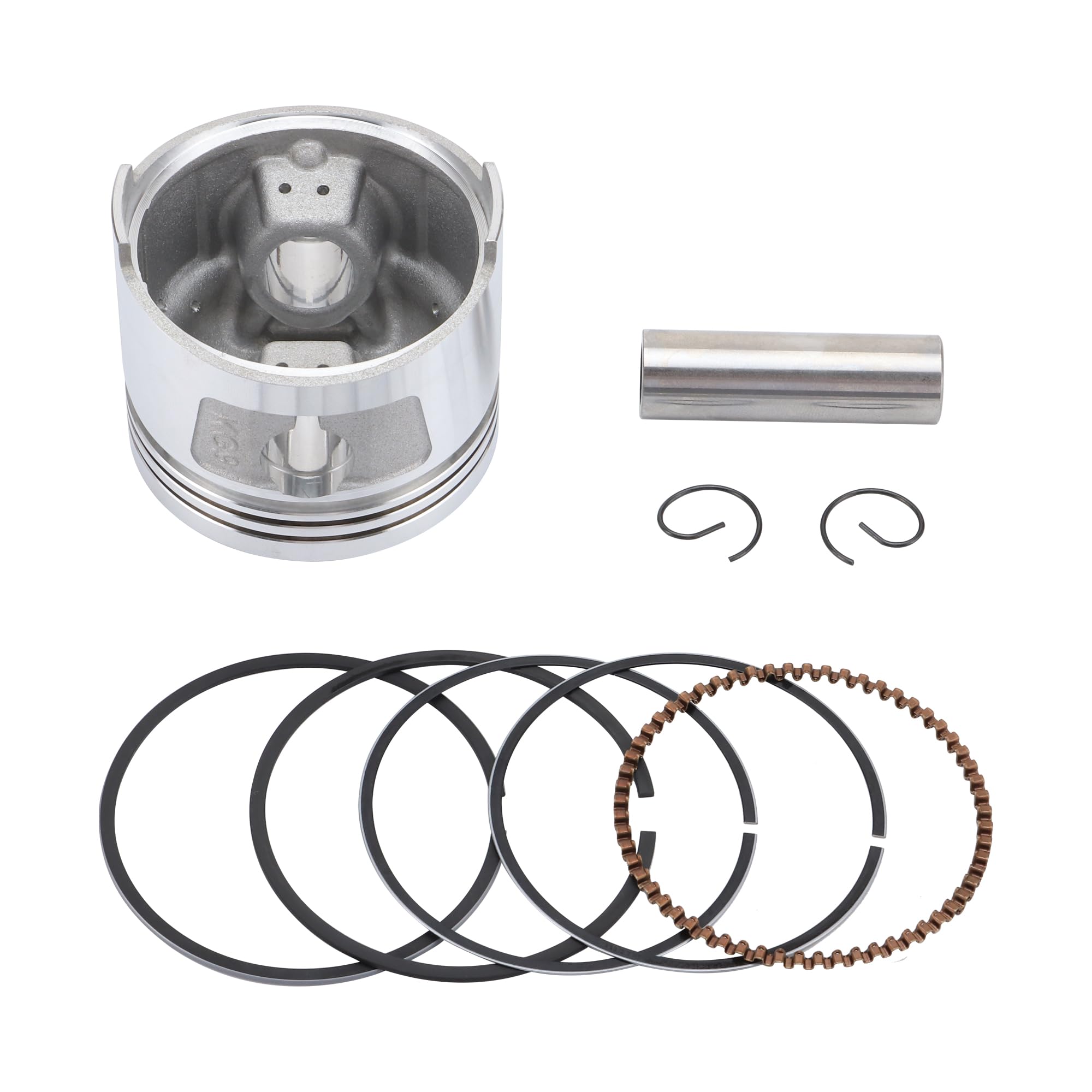 GOOFIT 62mm Piston Valve 15mm Pin Ring Spring Piece Set Kit Replacement For CG 150cc Vertical Engine ATV Go Kart Moped Scooter Dirt Bike