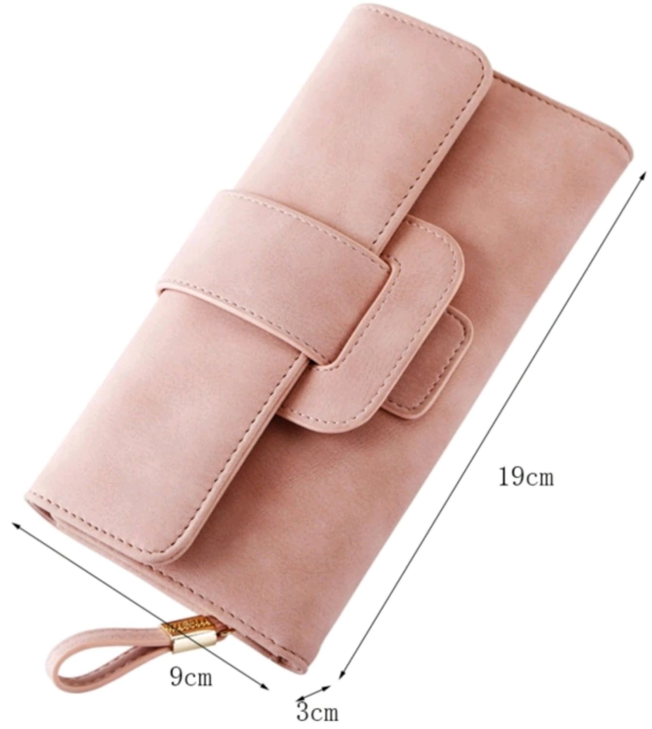 women large capacity zipper long clutch wallet leather lady elegant purse card holder