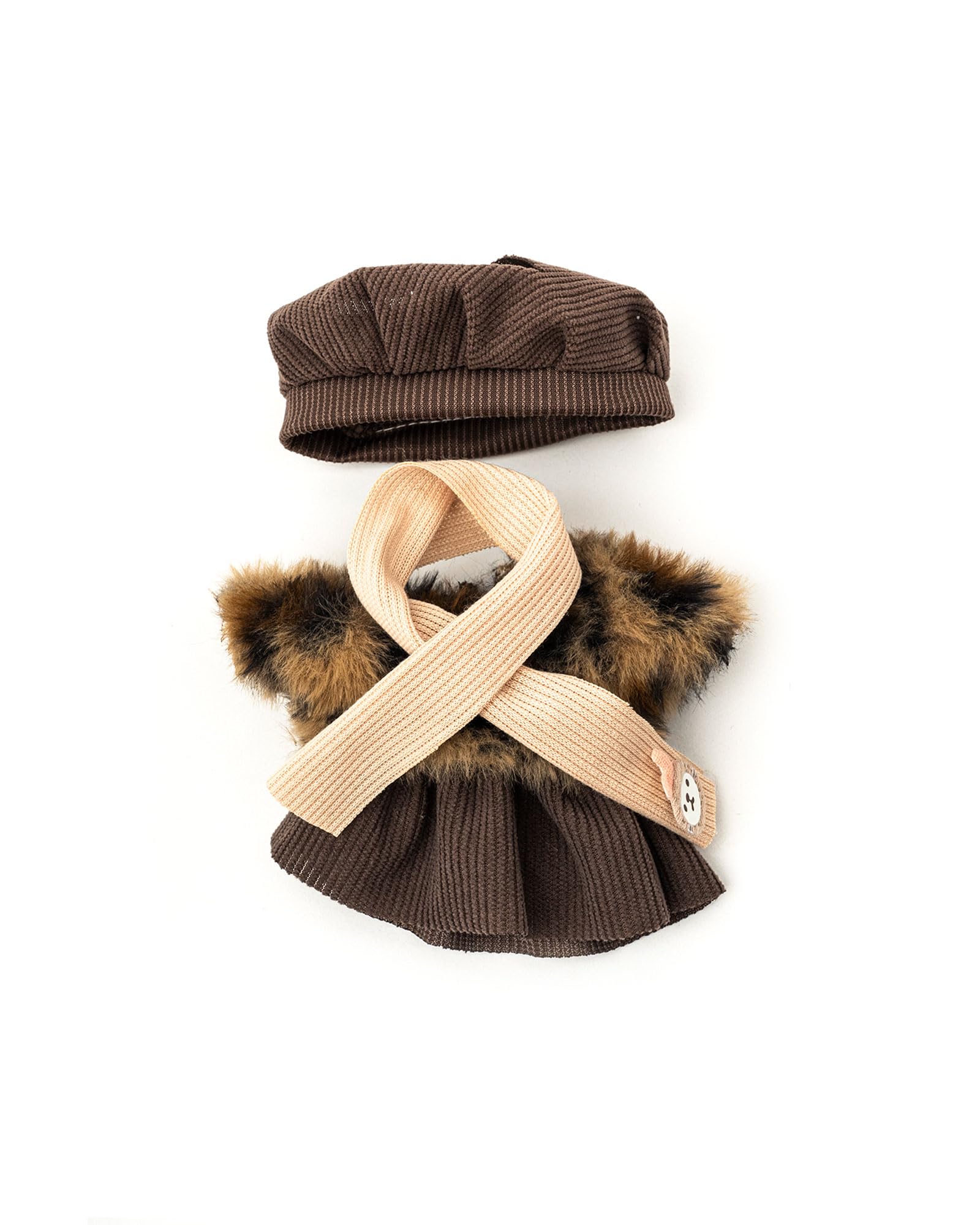 Clothes for Lububu 17cm Dolls(NO Doll) Doll Outfits Suit for Lububu Cute Stylish Dress Up Set for lububu Patterned Skirt with Top+Skirt+Hat+Scarf