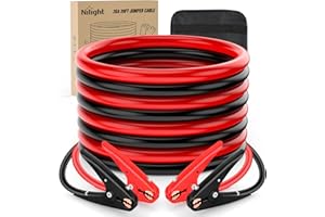 Nilight Jumper Cables for Car Battery 2 Gauge 20 FT Booster Cable Heavy Duty 800 A CCA with Carrying Bag Jump Start Emergency Kit Pickup Truck RV Vans SUV