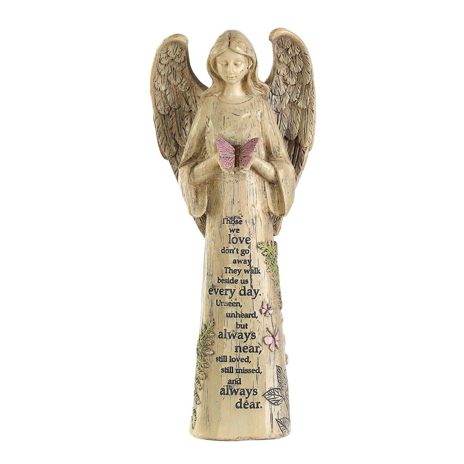 Standing Angel with Butterfly Garden Statuary Outdoor Resin Statues for Garden Decor