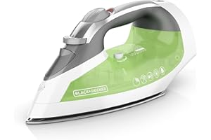 BLACK+DECKER Xpress Steam Iron, Tangle-Free Retractable Cord, Grey/Green, ICR06X