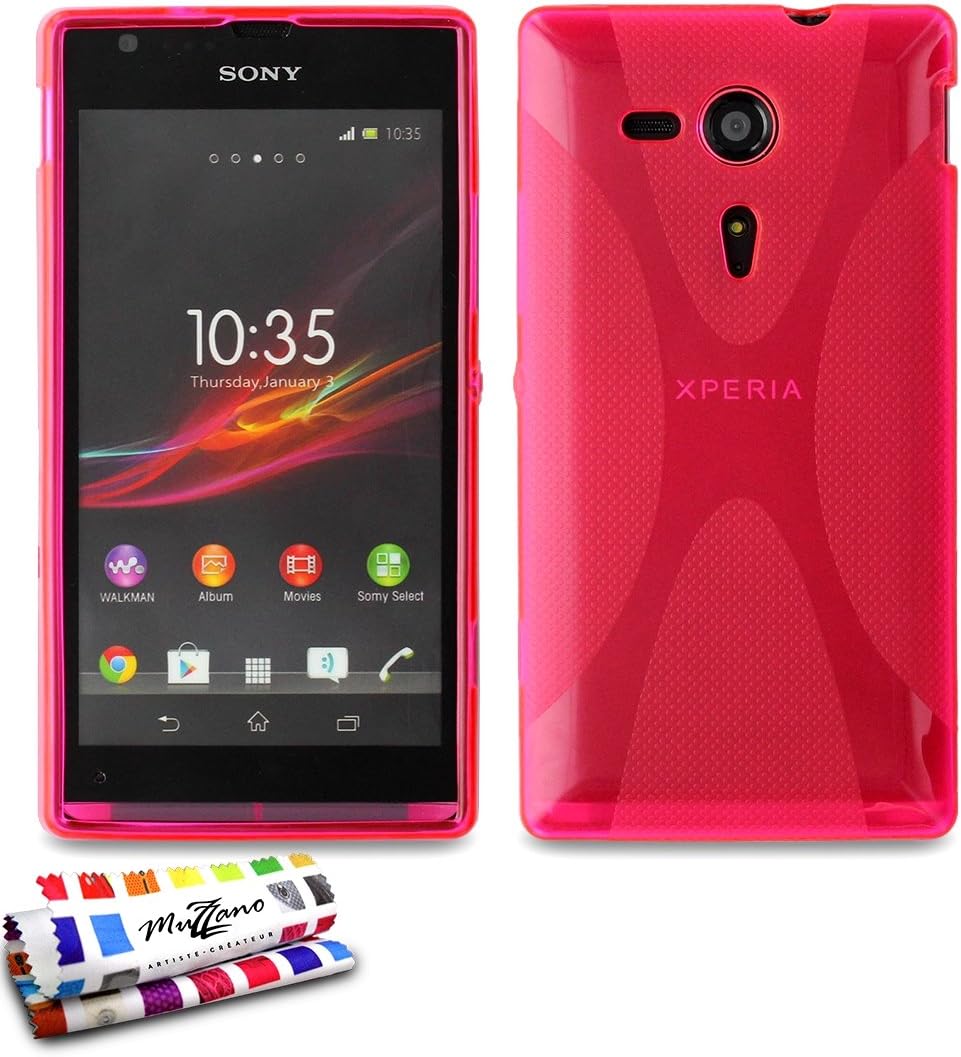 MUZZANO Original Le X Premium Flexible Shell Cover Case for Sony Xperia SP - Pink