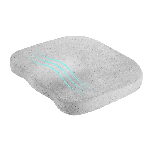 Seat Cushion for Office Chair 100% Memory Foam Coccyx Orthopedic