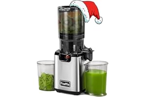 Fretta Juicer Machine,Cold Press Juicer W/ 5.3'' Feed Chute for Whole Fruits Vegetables,High Juice Yield Slow Masticating Jui