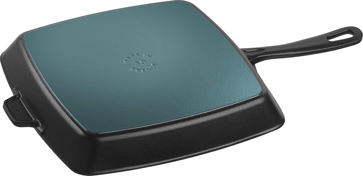 STAUB Cast Iron Square American Grill Pan, Black, 30 cm - Image 3
