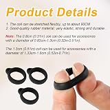 PEUTIER 8pcs Elastic Coil Lanyard Tether Retractable Spring Strap with view 4