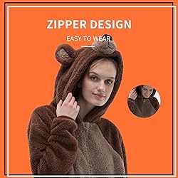 COSUSKET Fitted Unisex Adult Bear Onesie
