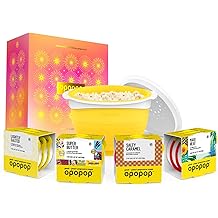 Opopop Gourmet Popcorn Gift Set - Variety 12-Pack Microwave Popcorn Kit, Collapsible Silicone Popcorn Popper, Gift Ready Pack