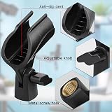 KALIONE 2 Pack Adjustable Microphone Clip Holder 5/8 to 3/8 Adapter view 5