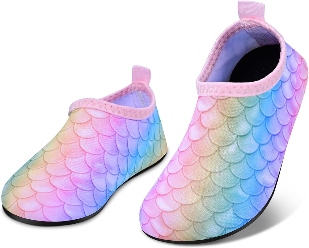 benpen Kids Water Shoes Non-Slip Quick Dry Beach Pool Aqua Socks