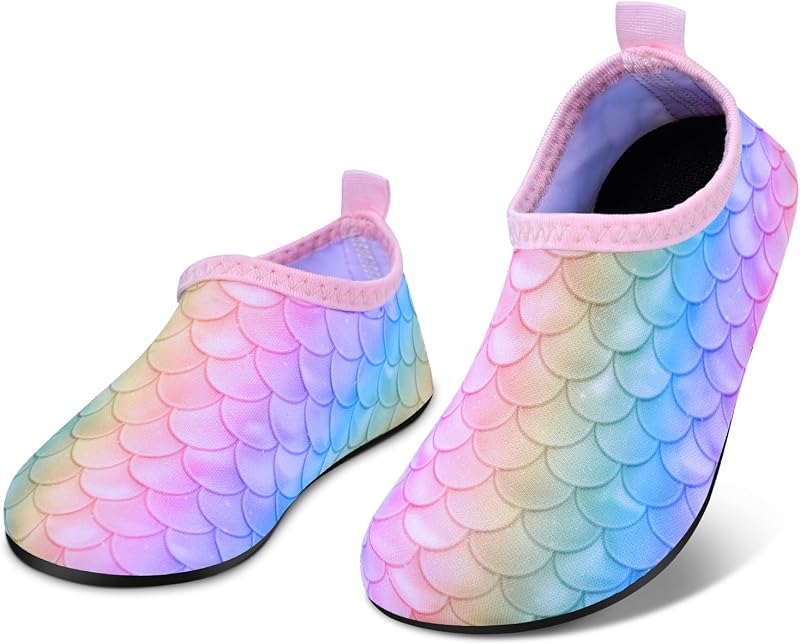 benpen Kids Water Shoes Non-Slip Quick Dry Beach Pool Aqua Socks