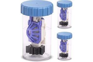 SPORTS WORLD VISION Hydrogen Peroxide Contact Lens Case (3 Pieces) Easy to Carry Vented Universal Protective Case, Barrel Shaped Contact Lens Cleaning Container for Everyday Use