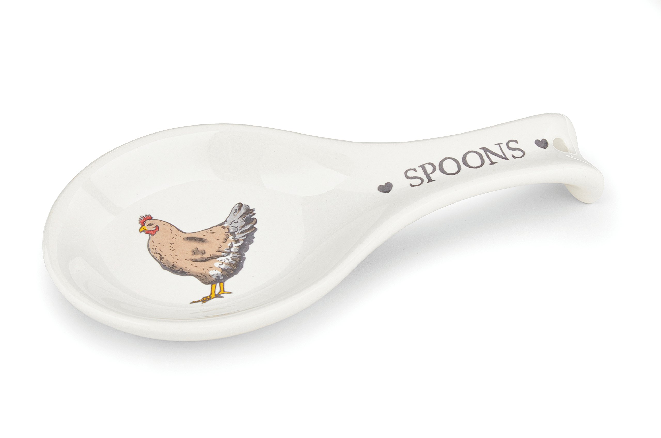 Cooksmart British Designed Spoon Rest | Spoon Rests for All Type of Spoons | Kitchen Spoon Rest for All Types of Kitchens - Farmers Kitchen