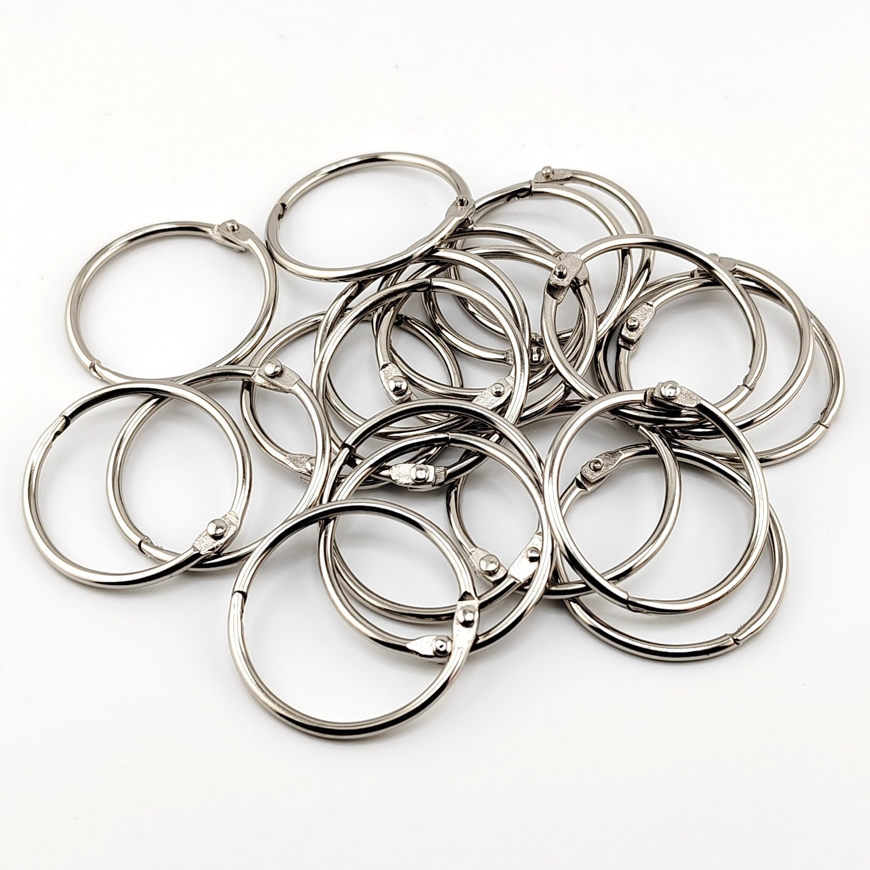 Photo 1 of 20 Pack Loose Leaf Binder Rings,1.58" Diameter- Nickel Plated Steel Rings for Office, School, and Home Use - Securely Bind Documents, Keychains, and More (1.58 Inch Diameter)  2 PACK