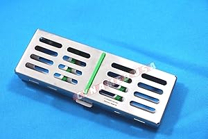 SYNAMED USA German Stainless 1 Each Dental Autoclave Sterilization Cassette Rack Box Tray for 5 Instrument
