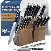 Dalstrong 18-Pc Colossal Knife Block Set - German High-Carbon Steel | Full-tang - Hand-sharpened - Acacia Wood Block - For Home Chefs - Wedding Registries - NSF Certified - Serious Kitchens