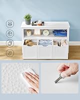 VASAGLE Toy Storage Unit for Kids 3 Drawers White 60 cm H LHS380W01 view 6