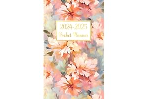 2024-2025 Pocket Planner: Monthly Calendar for Purse Small Size 2-Year Agenda from January 2024 to December 2025 with Inspira