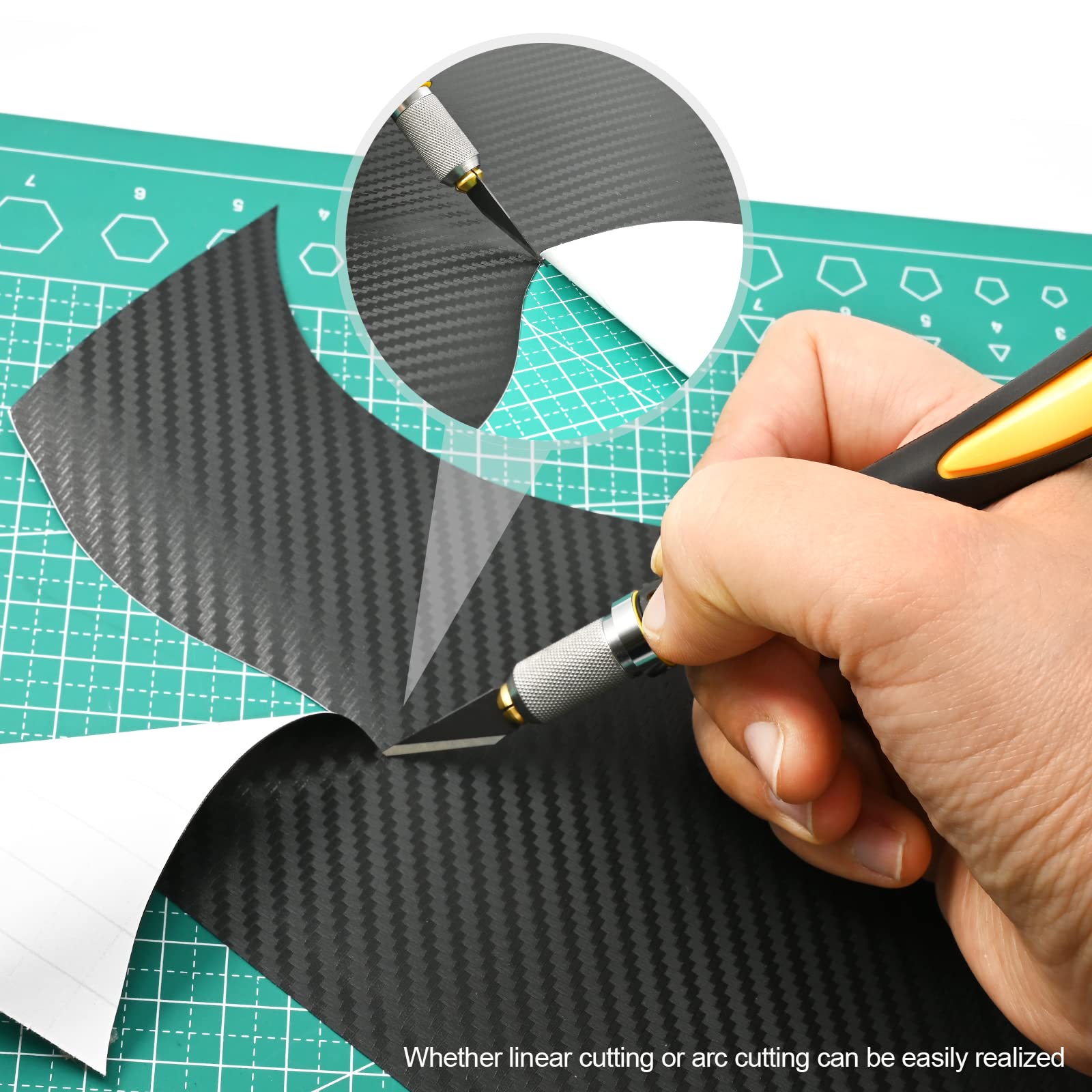 EHDIS Bastelmesser Skalpell Set, mit Softgriff inklusive, mit 10 Ersatzklingen mit einem Rostschutz-Ölfilm beschichtet, Carving Craft Messer, Cuttermesser, Skalpell Basteln, Gelb 7