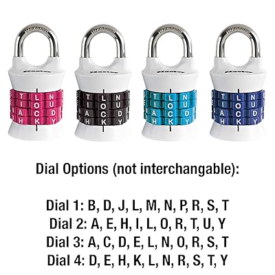 Buy Master Lock 1535dwd Locker Lock Set Your Own Word Combination Padlock 1 Pack Assorted Colors Online In Italy B009jtw84y