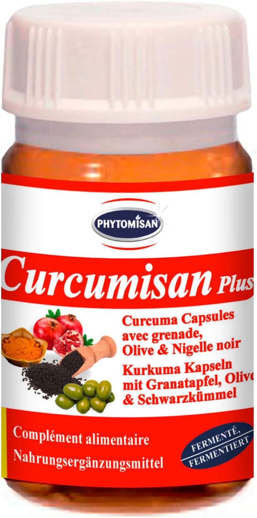 Curcumisan Plus : Fermented Turmeric with Pomegranate, Olive & Black Seed
