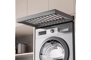 WPJBDS Above Washing Machine Drying Racks, Aluminium Alloy Hidden Pull Out Trousers Rack Drawer, Extendable Pants Rack Space 