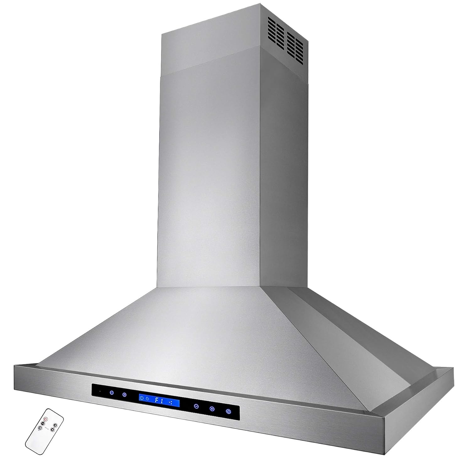 AKDY 36 in.Convertible Island Mount Range Hood with LED Lights in