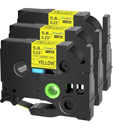 Amazon.com: IDIK HSe-611 HS2-611 Black on Yellow Heat Shrink Tube