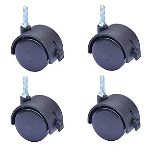 AAGUT 2" Swivel Stem Casters Wheel with Locking Brake, 1/4" - 20 x 1", 4 Pack OeCaster50_625EN