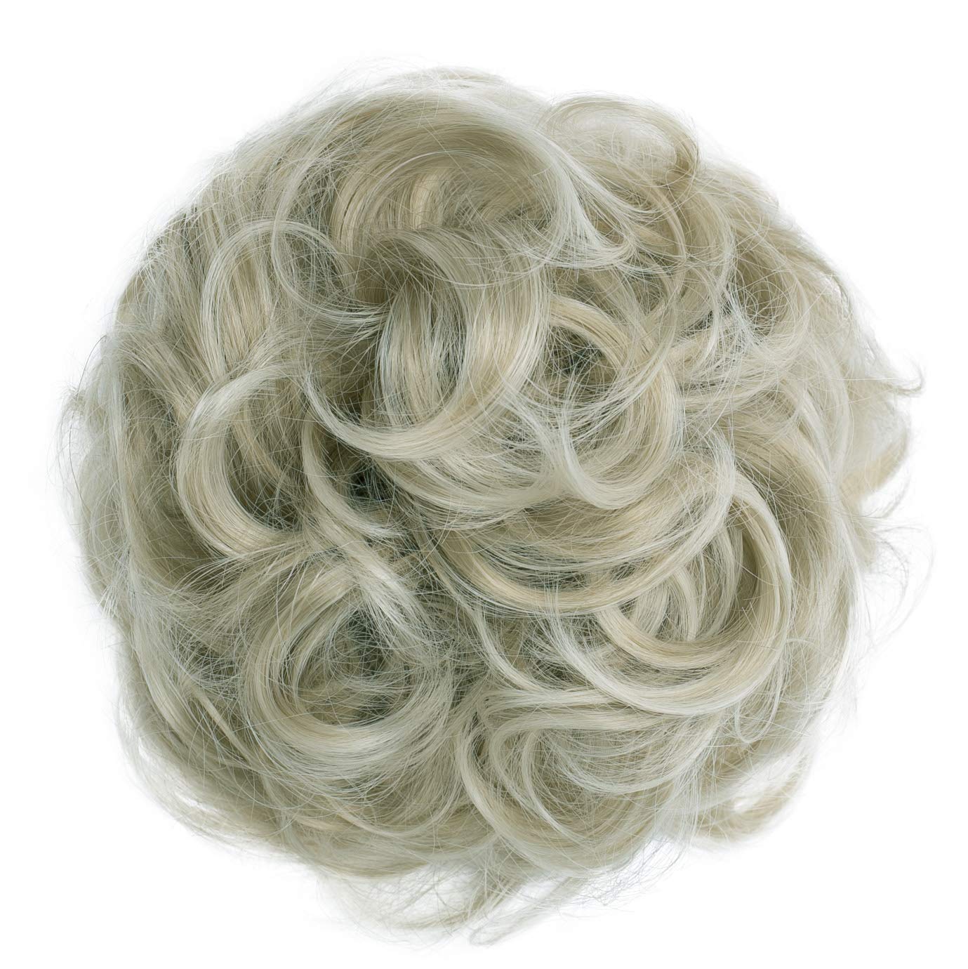 CAISHA Large Hairpiece Scrunchy Instant Updo Curly Messy Bun Light Blonde G12E