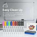 Volcanics Whiteboard Pens 12 Pack Fine Tip Dry Erase Markers Magnetic Eraser view 4